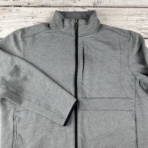 Duluth Trading Co Gray Fleece Jacket Mens Medium‎ Full Zip 5 Pocket